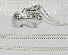 Sterling Silver GUINEA PIG Pendant ~ Choice of Chain / Necklace