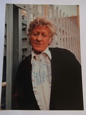 Dr Who Jon Pertwee signed 7" x