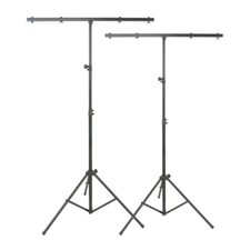 2x QTX LT01 Lighting Stand Tripod T-Bar for Light Effect DJ Disco 2.5M Height 30