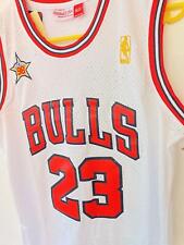 #23 Michael Jordan NBA White Jersey Chicago Bulls Authentic Vintage