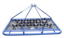 6.5FT Grass Harrow 3 Point Linkage CAT 1 Long Life Solid Forged Star Tines