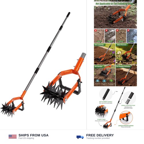Rotary cultivator garden