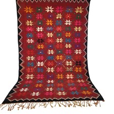 Moroccan Handmade Deep Red Rug