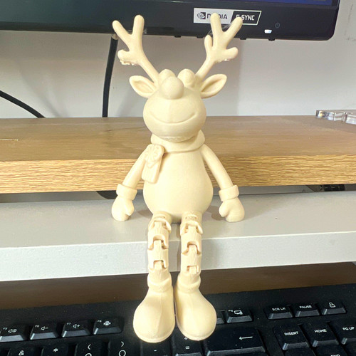 Articulated poseable reindeer - poseable,