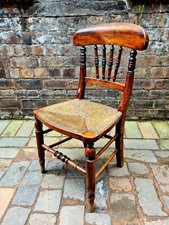 Antique spindle back rush - , seat