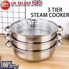 28cm LARGE 3 Tier-Stainless