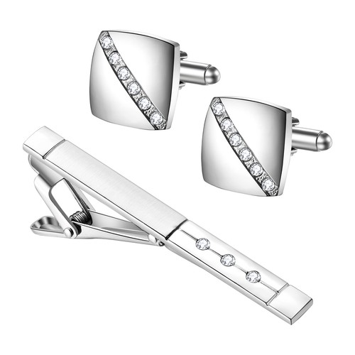 Mens tie clasp cuff - cuff, set