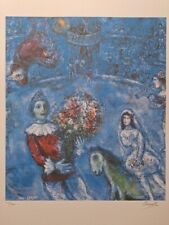 Marc Chagall Signed - The Blue Circus - Certificate SPADEM Paris