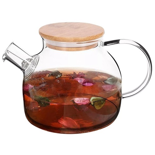 Glass teapot loose tea leaf - glass,