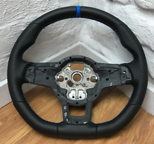 Genuine VW Golf MK7, MK7.5, GTE blue stitch steering wheel. RETRIMMED. DSG.  15C