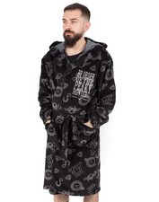 Peaky Blinders Black Icons Bathrobe Mens
