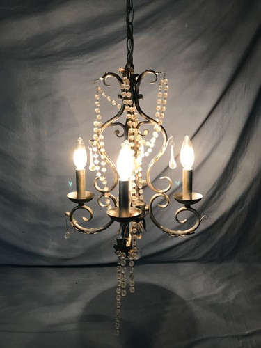 Vtg metal light shabby - metal,