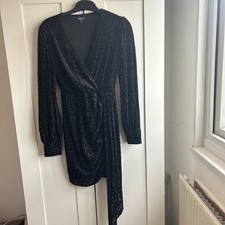 Boohoo Black Animal Print Long