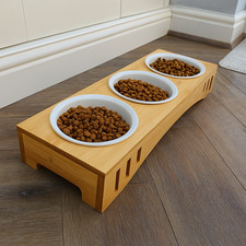 Wooden Pet Bowl Stand –