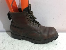 VIBRAM mens hiking military leather brown size UK 9 boots shoes - PG