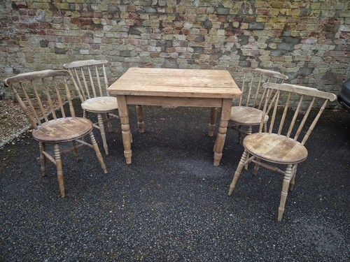Victorian pine table and - victorian,