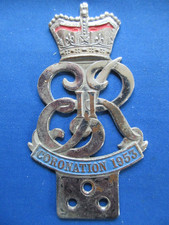Vintage 1953 Coronation Car Grille Badge