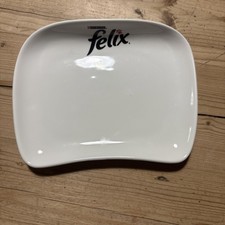 Felix Purina cat dish plate Felix Logo ceramic, Approx 18cm X 13cm