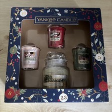 Yankee Candle gift set, 1 KL. JAR + 3 VOTIVES, "Christmas", Rare