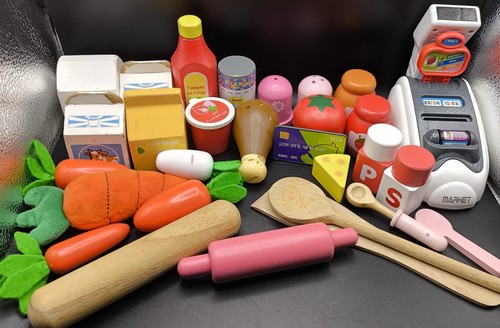 Wooden toy food shop bundle - wooden,