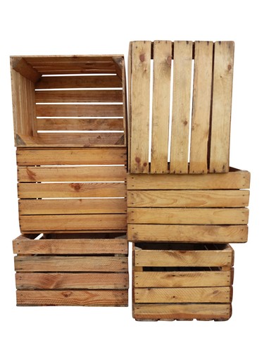 Wooden vintage crates - wooden,