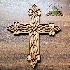 Large Wooden Ornate Cross