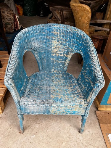 Vintage wicker rattan chair - vintage,