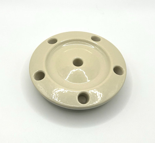 Flower frog vintage cream - frog,