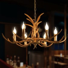 Retro brown antler chandelier - retro,