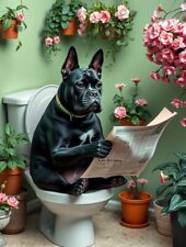 Cane Corso on Toilet metal sign, Cane Corso sign, Cane Corso Plaque