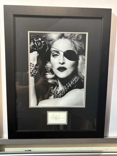 Madonna framed with autograph - framed,