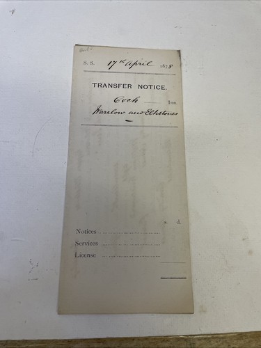 Old staffordshire document - ,