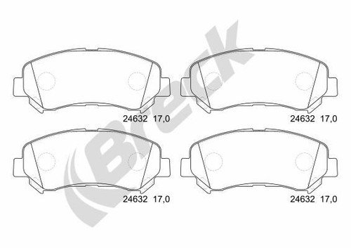 Brake pads breck 24632 - brake, 701