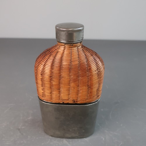 Victorian pewter and wickework - victorian,
