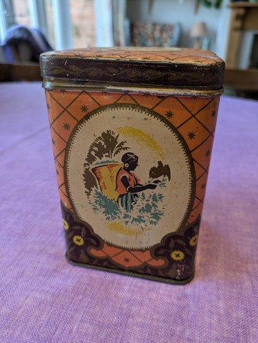 Vintage old tea tin - vintage,