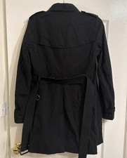 Burberry Women's Trench Coat Black Size UK 12