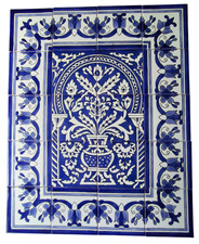 Tile Picture Blue White 0.60 x