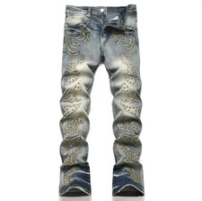 Men's Retro Blue Denim Jeans