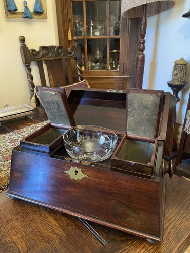 1870 georgian wood - tea, caddy