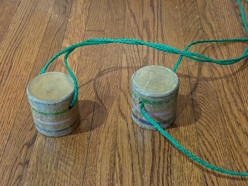 Vintage kids wooden block