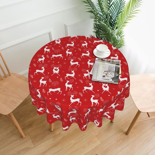 Christmas red plaid round - christmas,