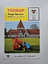 TAARUP TEMPEST MK.2 43" & 53" DM1100 DM1350 FORAGE HARVESTER  SALES BROCHURE