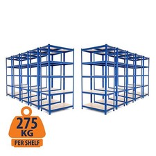 Heavy Duty Garage Racking/Shelving Units 5 Tier Metal Storage Racks 275kg UDL