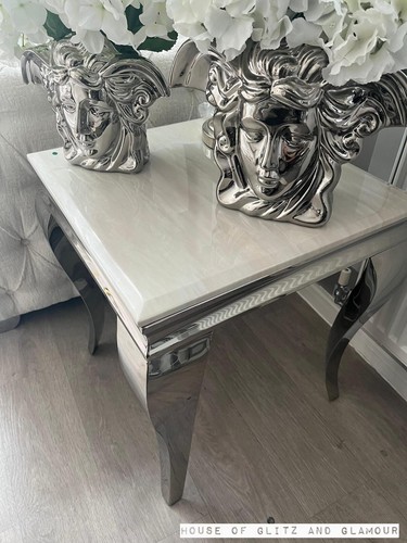 Lamp side table cream louis - cream,