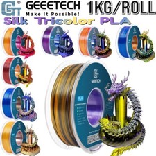 GEEETECH Filament 1.75MM 1KG/Roll Tricolor Gradient Silk PLA PLA For 3D Printer