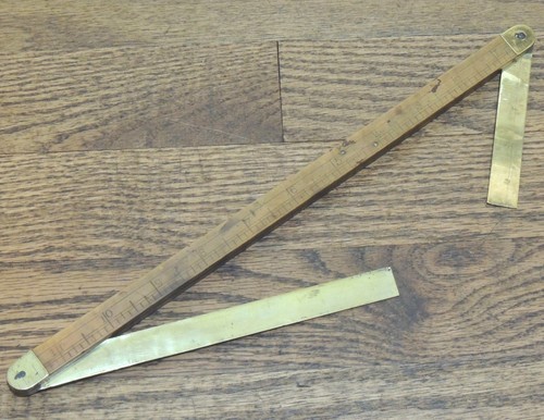 Unmarked wood brass - unmarked, wood/brass