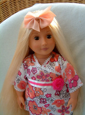 Our Generation CLASSIC blonde 18" doll extra long HAIR GROW PHOEBE + clothes