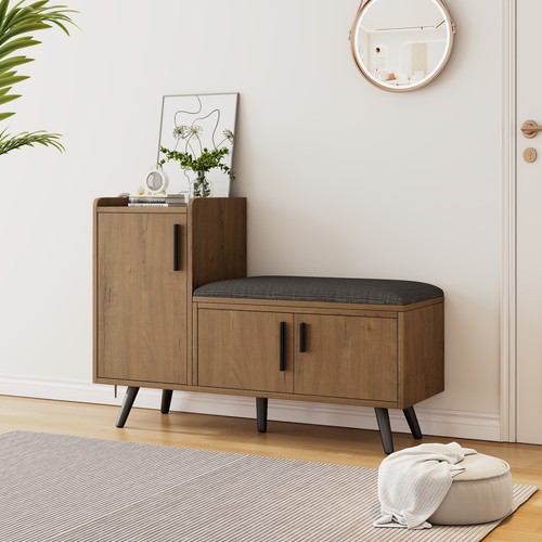 Wooden shoe bench storage - wooden,