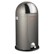 Wesco 177731-13 Kickboy Powder Coated Steel Waste Bin, 40 Litre, Graphite