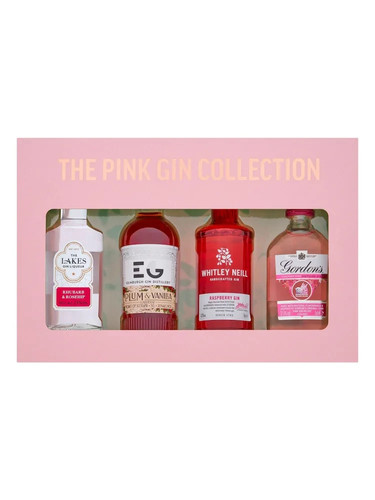 Pink gin gift set - gin, 4x5cl